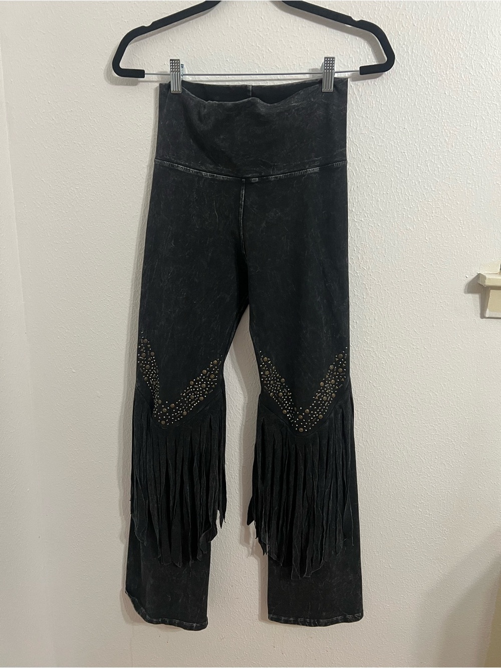 T Party Fashion Black Washed Top with Label Detail